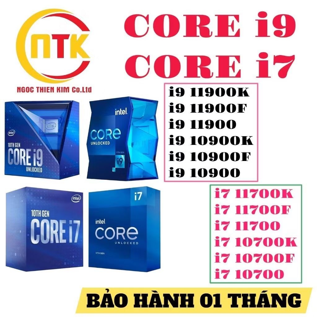 CPU i9 11900K, 11900F, 11900, 10900K, 10900F, 10900 | i7 11700K, 11700F, 11700, 10700K, 10700F, 1070