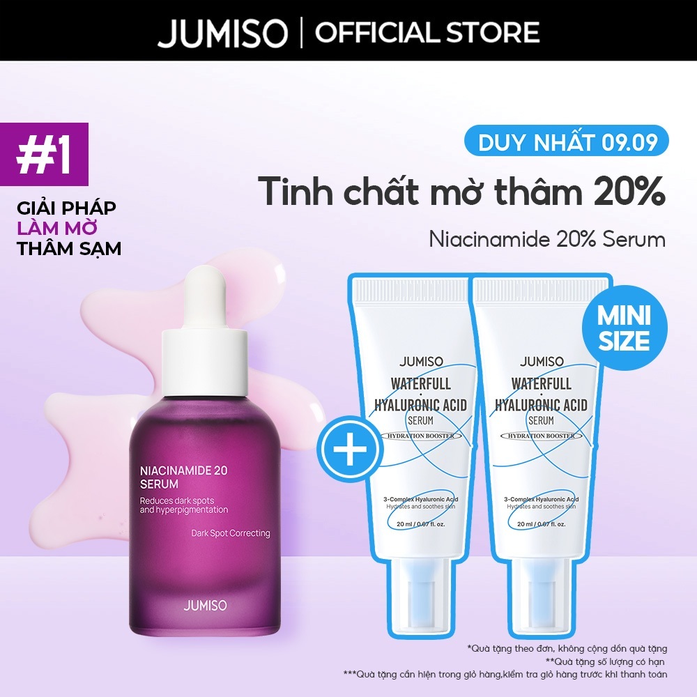[Niacinamide 20%] Tinh Chất Dưỡng Sáng, Mờ Thâm Mụn, Kiềm Dầu, Thu Nhỏ Lỗ Chân Lông JUMISO Serum 40m