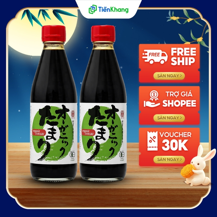Nước tương Tamari organic Marumata Nhật Bản - Chai 360ml - Tương Nhật, thực dưỡng, eatclean, chay - 