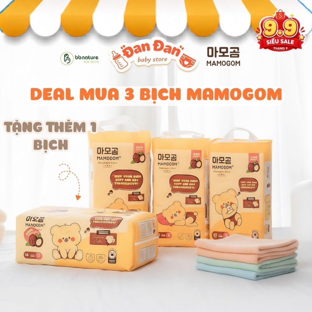 Bỉm Mamogom PREMIUM - MUA 3 BỊCH TẶNG 1 BỊCH Bỉm Mamogom PREMIUM