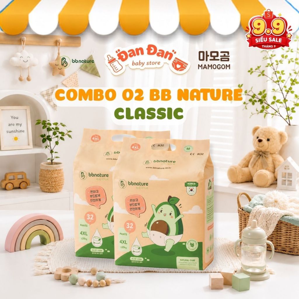 Bỉm BB NATURE CLASSIC / COMBO 2 BỊCH Bỉm không quà