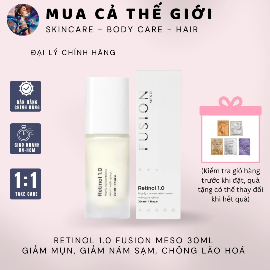 [HÀNG CÔNG TY]  Retinol 1.0 Fusion Meso 30ml | Kem trẻ hóa da chuyên sâu Fusion Retinol 1.0 hỗ trợ c