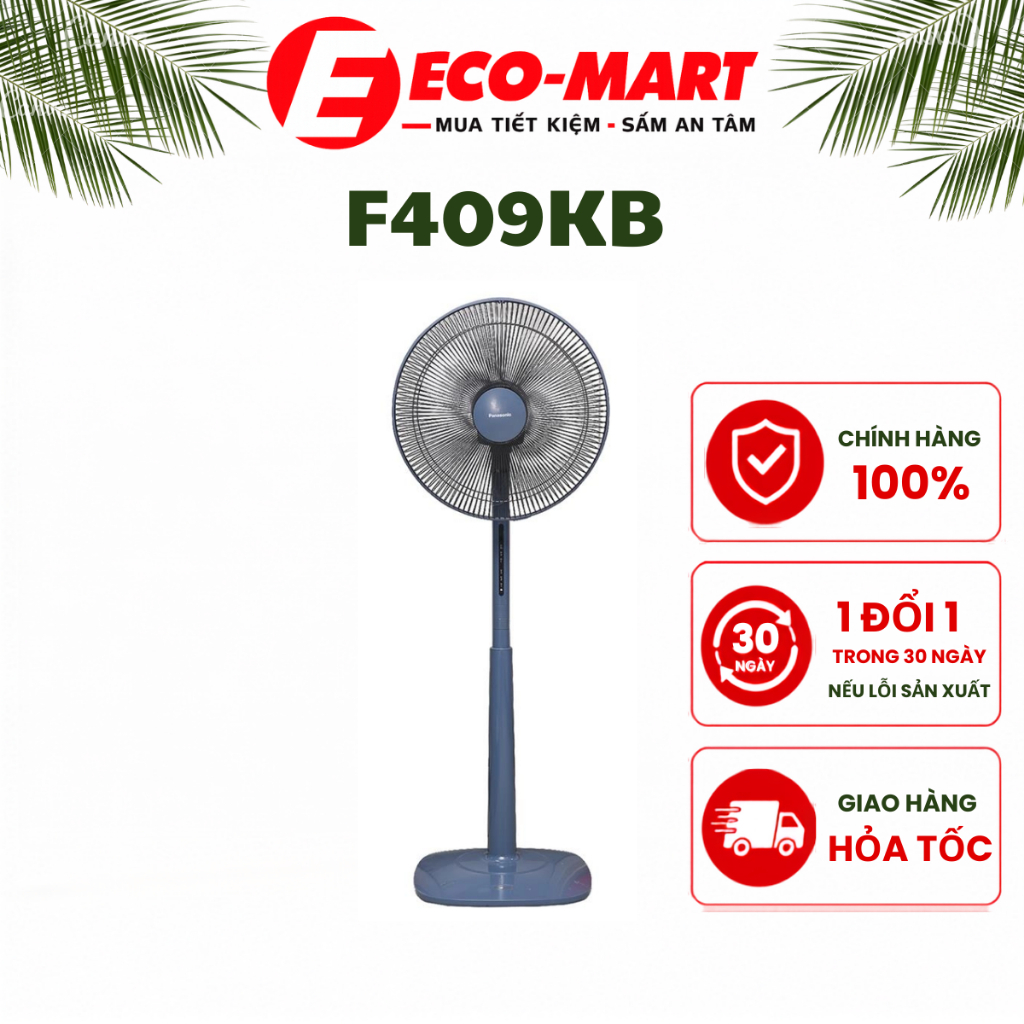 Quạt đứng Panasonic F409KB Màu Xanh
