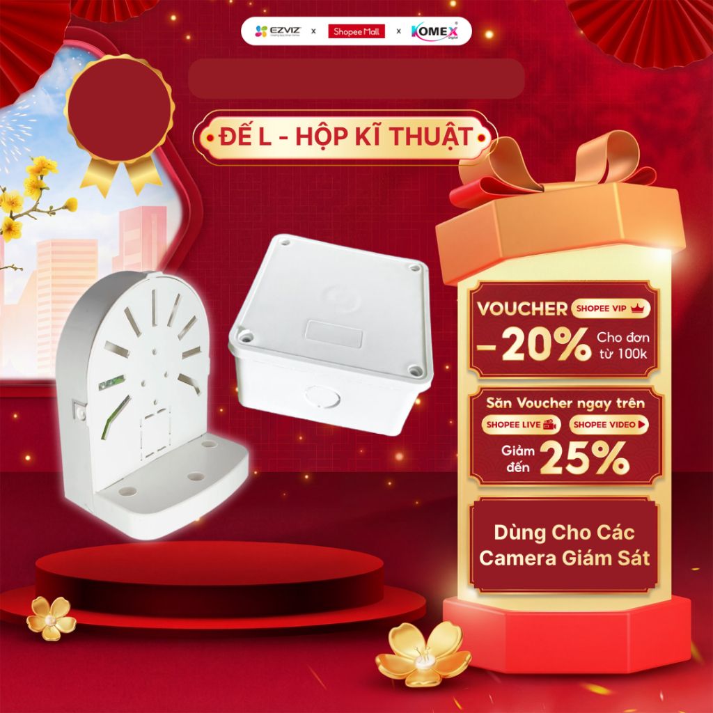 Chân Đế L, Hộp Kỹ Thuật Phụ Kiện Chuyên Dụng Cho Camera Treo Tường + Tặng Kèm…