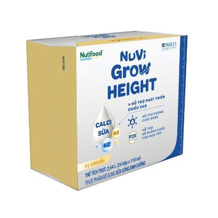 SỮA BỘT PHA SẴN NUVI GROW HEIGHT – VỊ CHUỐI 110ML