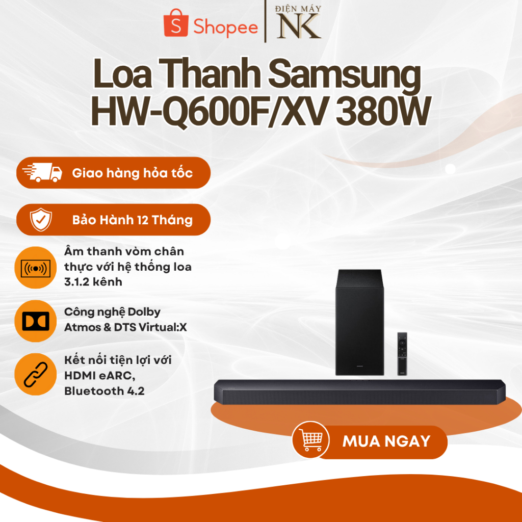 Loa Thanh Samsung HW-Q600F/XV 380W - Bảo Hành 12 Tháng
