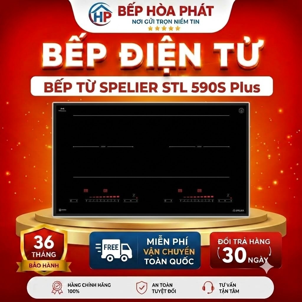 Bếp từ đôi Spelier STL 590S Plus