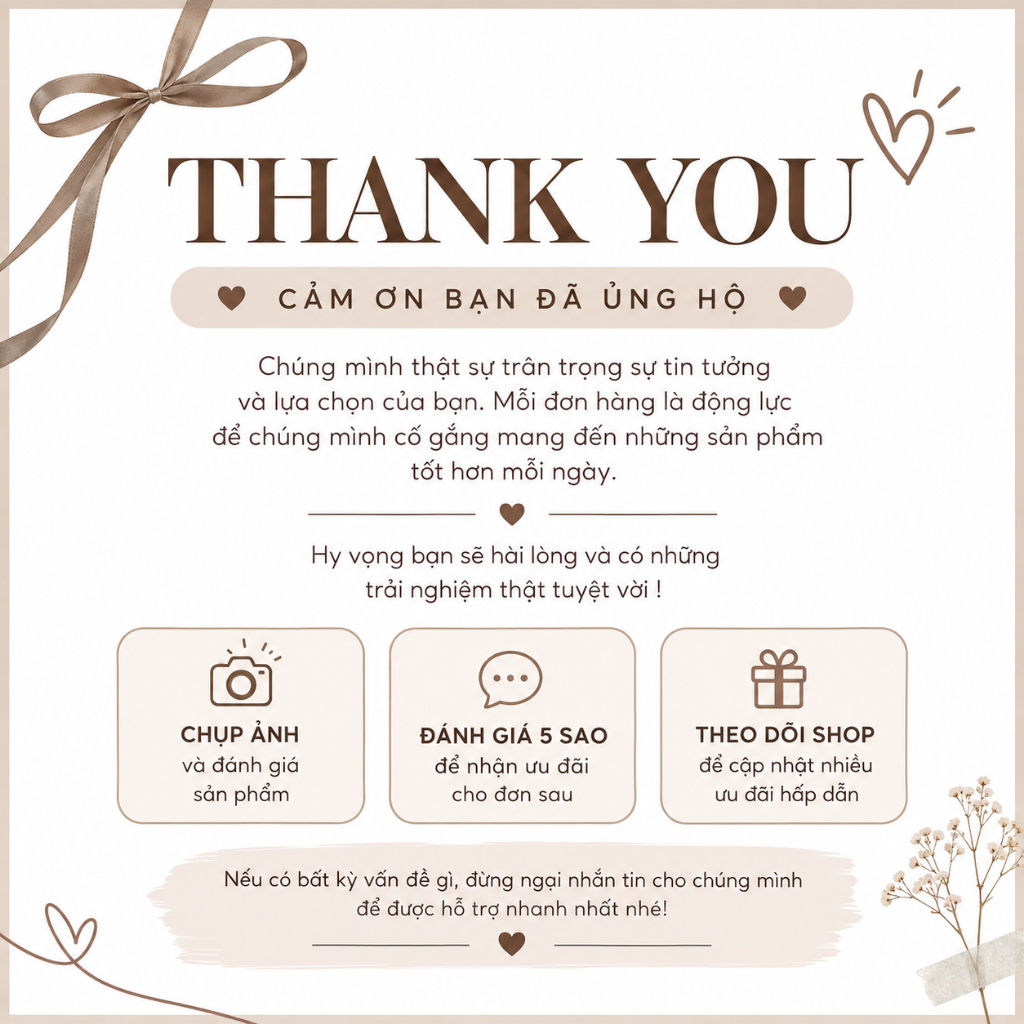 Thẻ Quà Tặng Cảm Ơn Khách Hàng KARIN Accessories