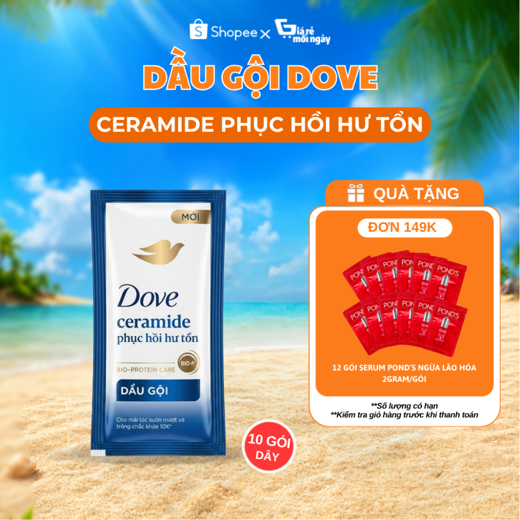 Dầu gội Dove Hư Tổn Dây Dây 10 gói