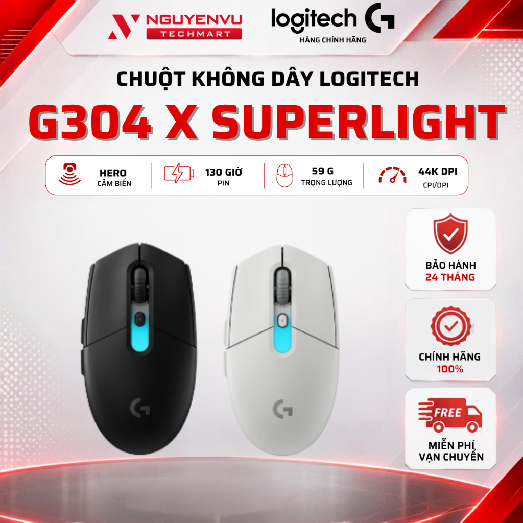 Chuột Gaming Logitech G304 X SUPERLIGHT - Bảo Hành 12 Tháng [Hàng Chính Hãng]