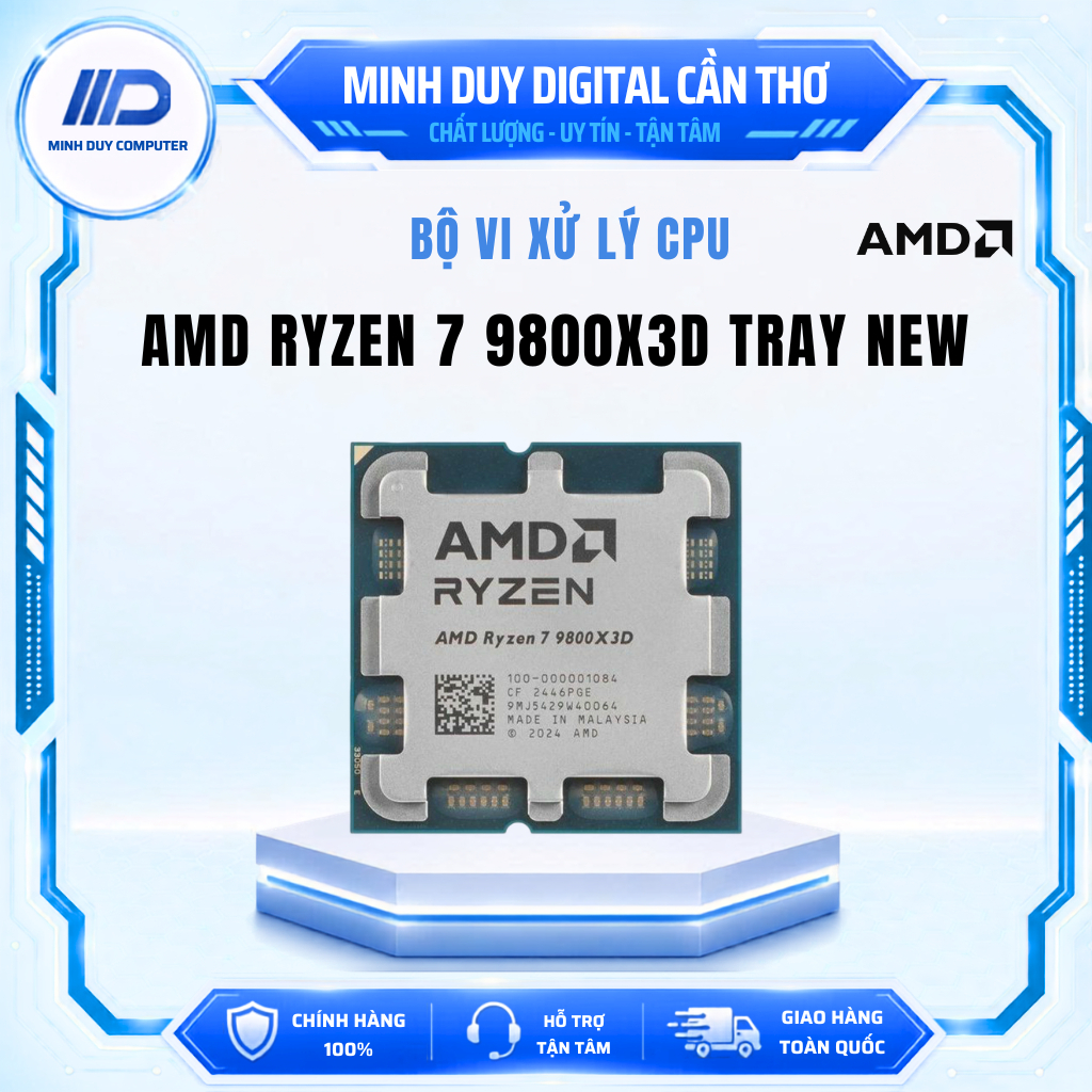 CPU AMD Ryzen 7 9800X3D TRAY NEW - CHÍNH HÃNG - BẢO HÀNH 36 THÁNG
