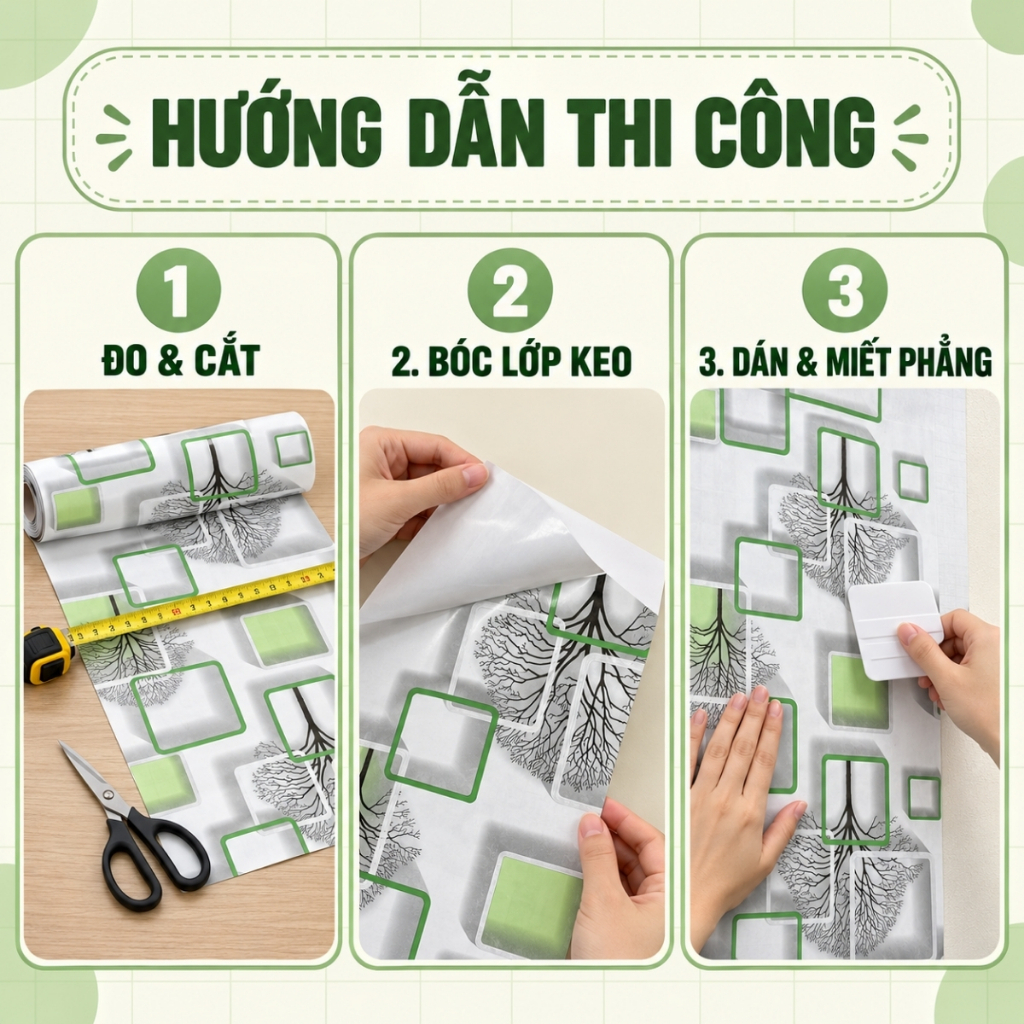 Giấy dán tường họa tiết hoa văn 10m x 45cm có keo sẵn - ảnh 3