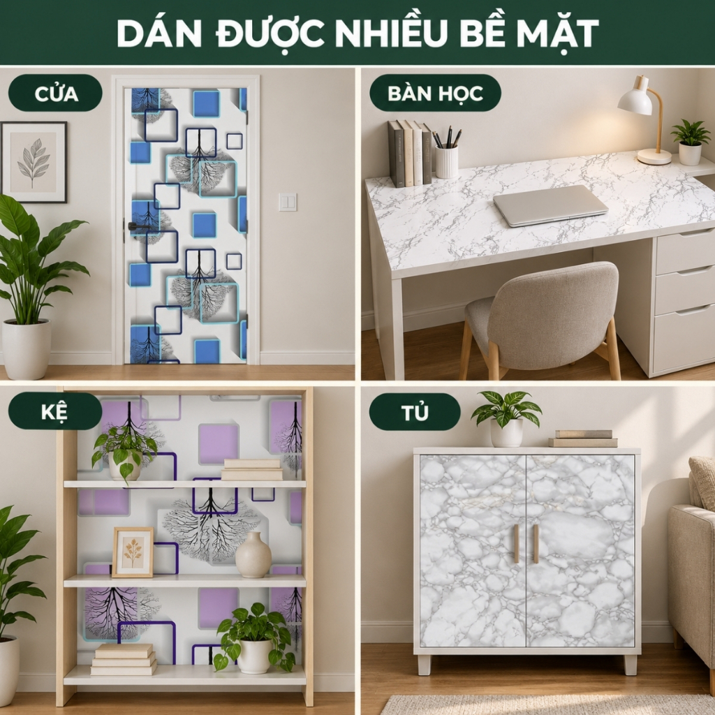 Giấy dán tường họa tiết hoa văn 10m x 45cm có keo sẵn - ảnh 6