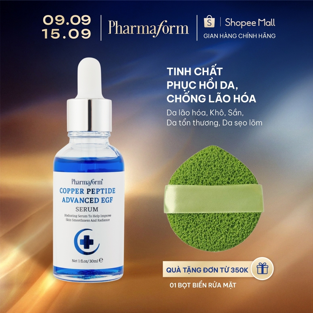 Serum phục hồi da, chống lão hóa Pharmaform Copper Peptide Advanced EGF