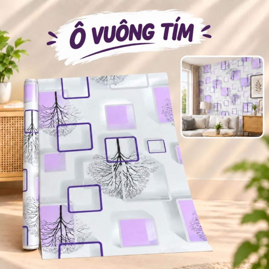 Giấy dán tường họa tiết hoa văn 10m x 45cm có keo sẵn - ảnh 19