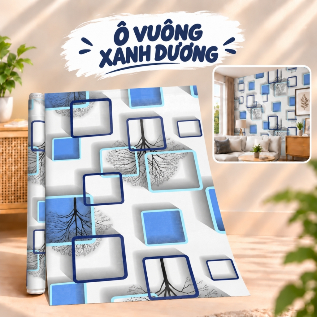 Giấy dán tường họa tiết hoa văn 10m x 45cm có keo sẵn - ảnh 16