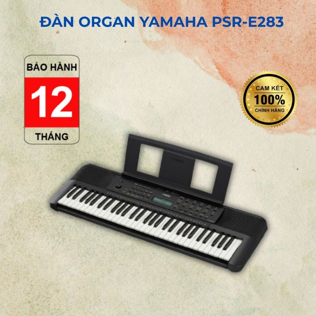 Đàn Organ Yamaha PSR-E283 chính hãng 61 Phím, Nhiều Âm Thanh & Chức Năng Keyboard Cho Người Mới Học