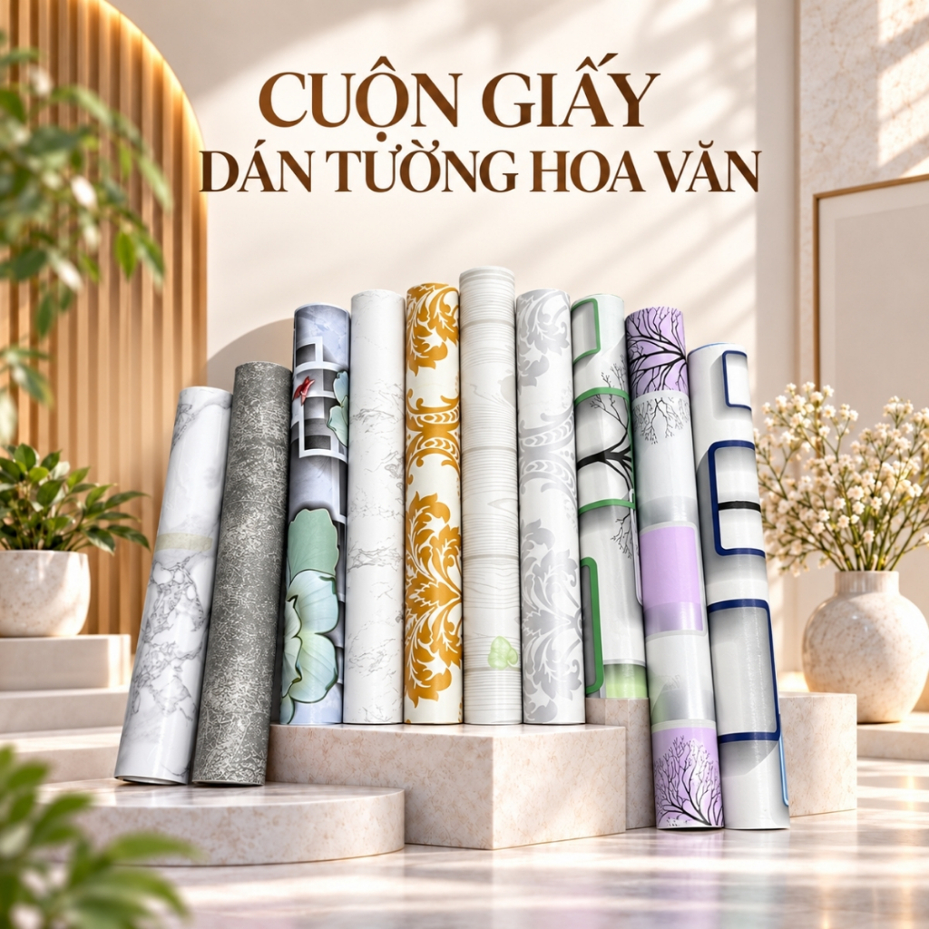 Giấy dán tường có keo sẵn