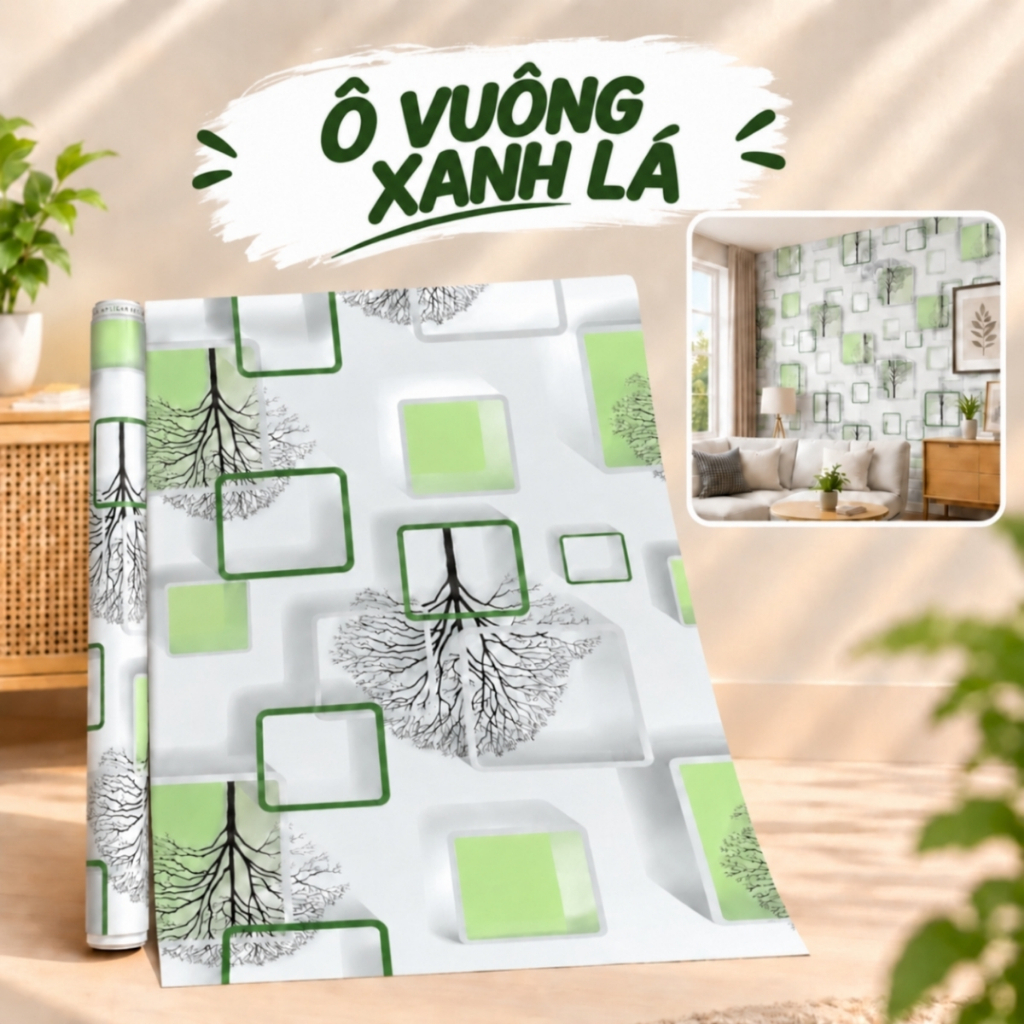 Giấy dán tường họa tiết hoa văn 10m x 45cm có keo sẵn - ảnh 9