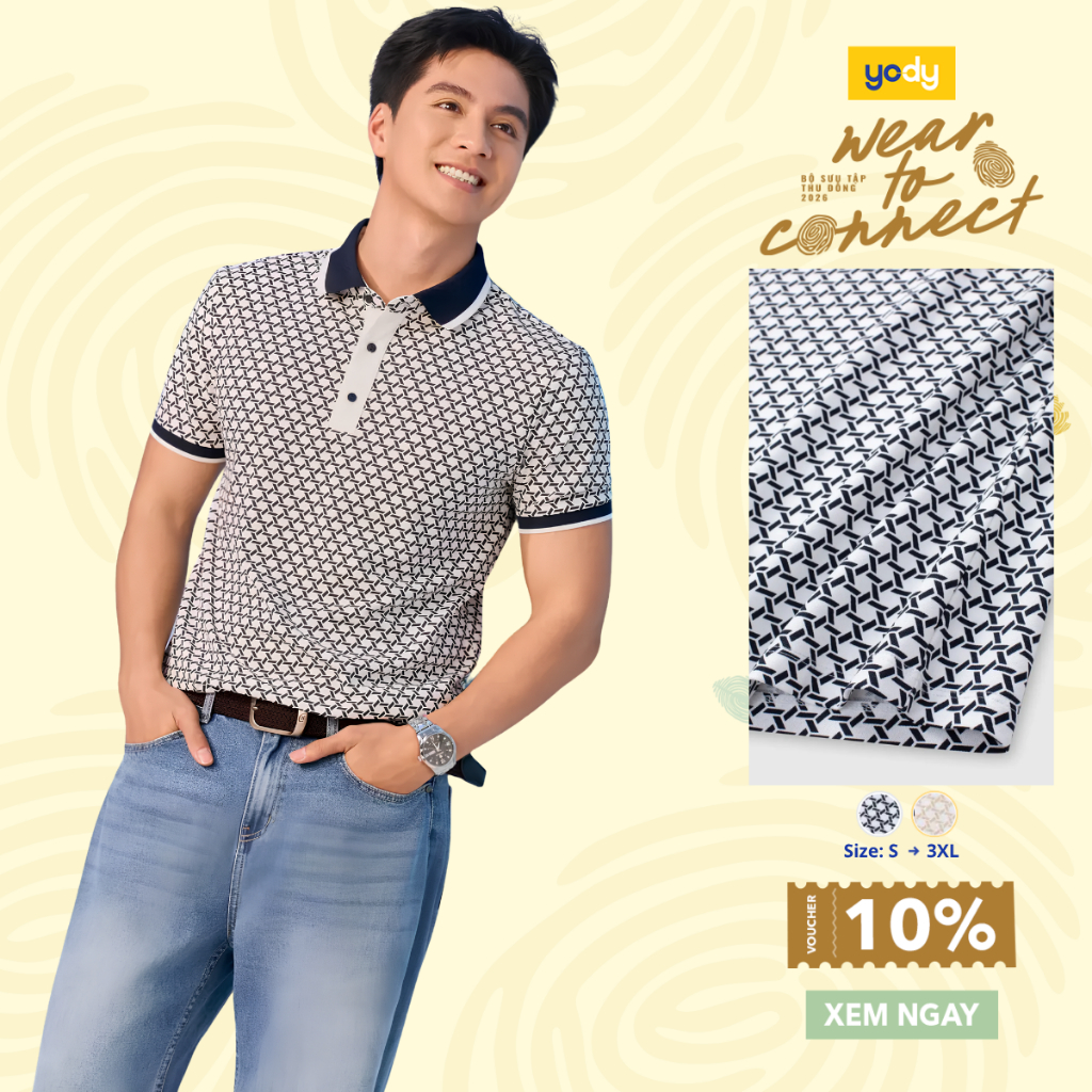 Áo Polo Nam Yody Hoạ Tiết In Tràn MCPO26A010