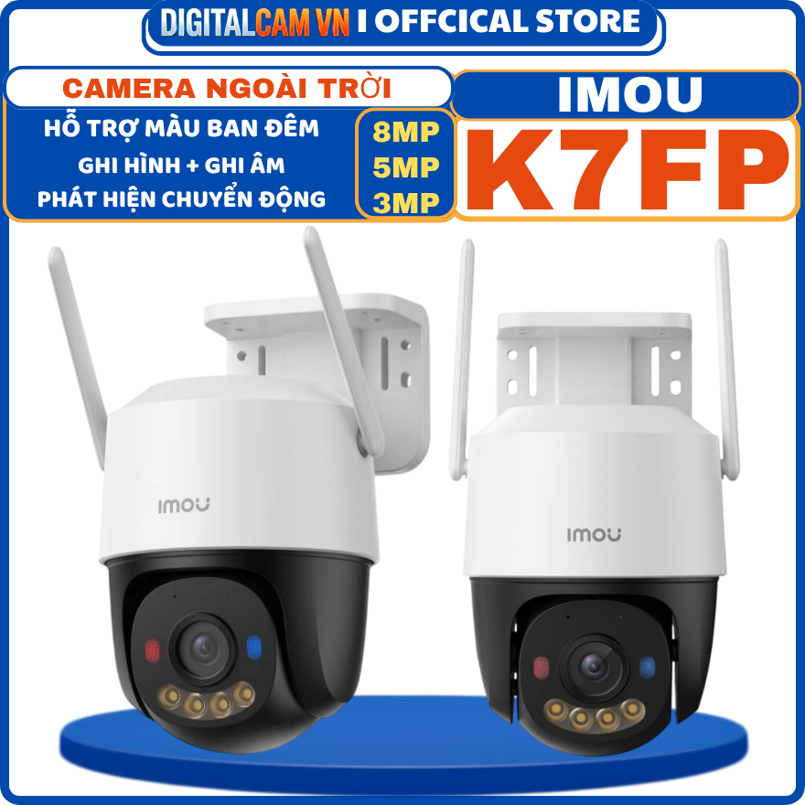 [K7FP] CAMERA IMOU NGOÀI TRỜI DÙNG SIM 4G, DÙNG WIFI K7FP 8MP 5MP 3MP - XOAY 360, GHI ÂM, MÀU ĐÊM, P