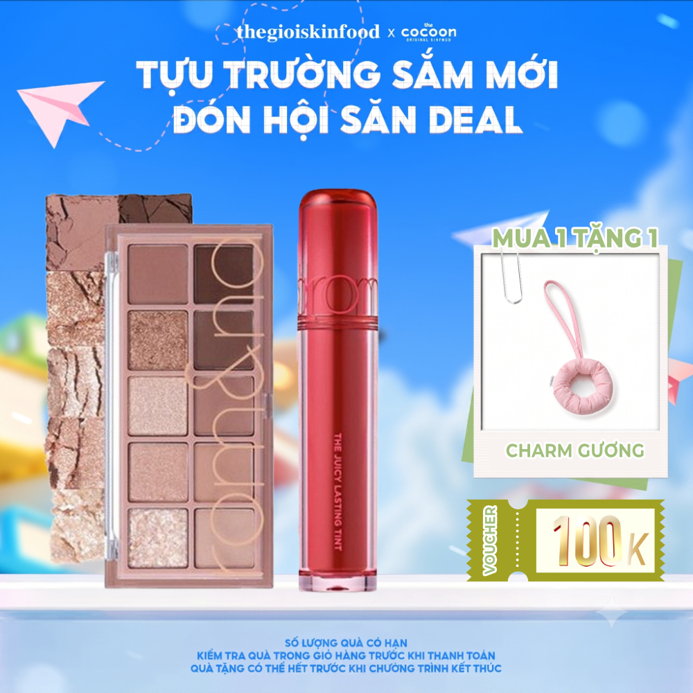 Combo Romand Bảng Mắt + Son Juicy Lasting tint (Romand Better Than Palette/Romand Juicy Lasting Tint