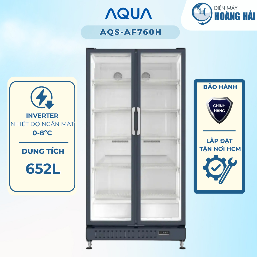 AQS-AF760H | Tủ mát 2 cánh Aqua 625 Lít AQS-AF760H