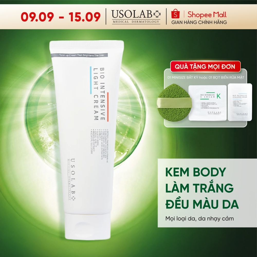 Kem body trắng da USOLAB Bio Intensive Light Cream 250ml