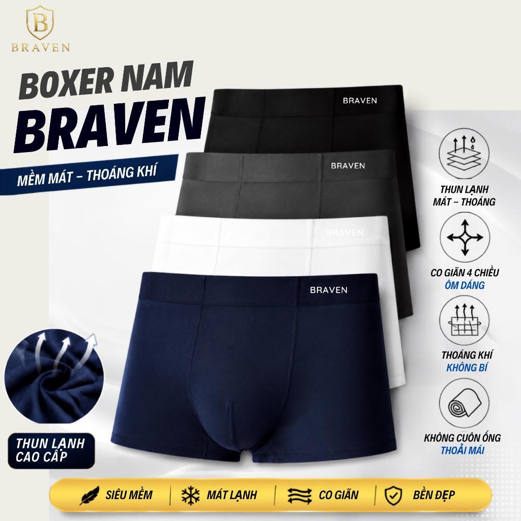 QUẦN BOXER NAM THUN LẠNH BRAVEN – THUN LẠNH CAO CẤP | MỀM MỊN – THOÁNG KHÍ – CO GIÃN 4 CHIỀU