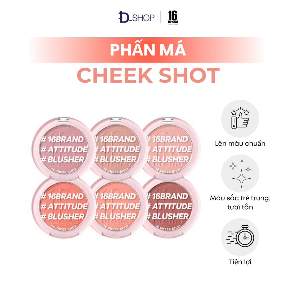 Phấn má 16BRAND CHEEK SHOT