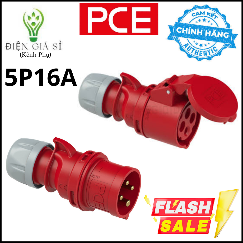 Phích Và Ổ Cắm Công Nghiệp(F015-6) 5P 16A Chính Hãng PCE