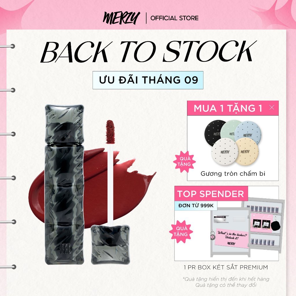 [Livestream] Son Kem Lì Merzy Puffer Velvet Tint 3.7g