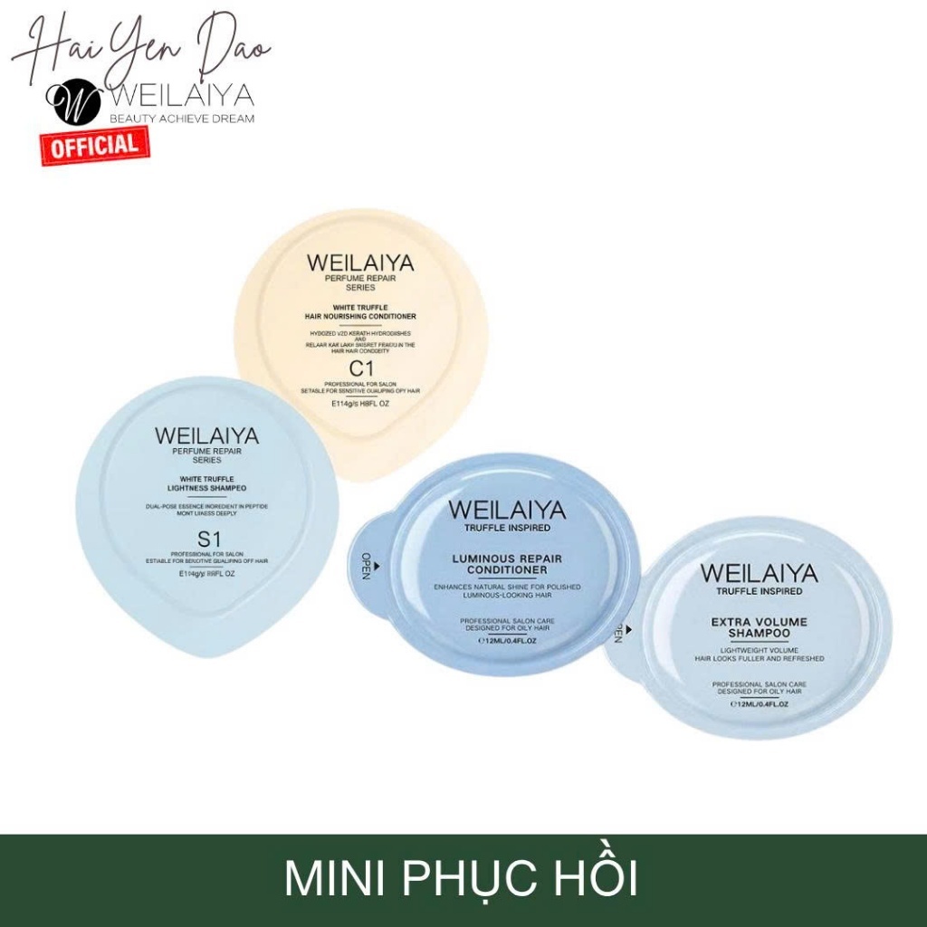 {Mini Test} Bộ dầu gội dầu xả phục hồi đa tầng nấm Truffle Weilaiya