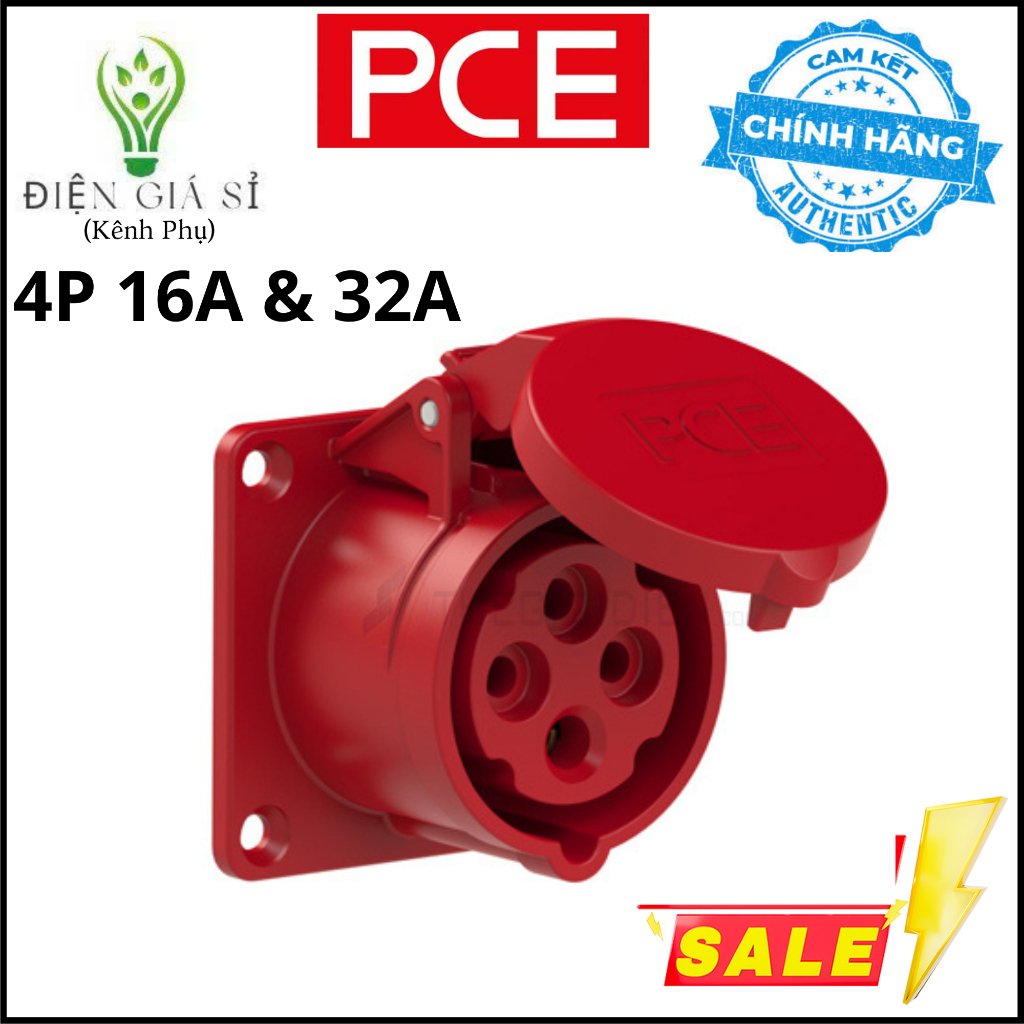Ổ Cắm Dạng Thẳng Lắp Âm 4P 16A Và 32A (F314-6) Chính Hãng PCE