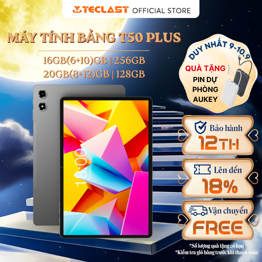 [SIÊU PHẨM MỚI] Máy Tính Bảng TECLAST T50 PLUS 2025 20GB(8+12)/256GB | 16GB(6+10)/256GB | FHD 11” | 
