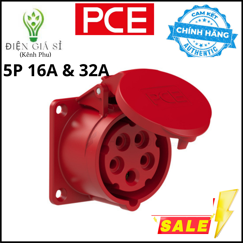 Ổ Cắm Dạng Thằng Gắn Âm 5P 16A Và 32A(F315-6) Chính Hãng PCE