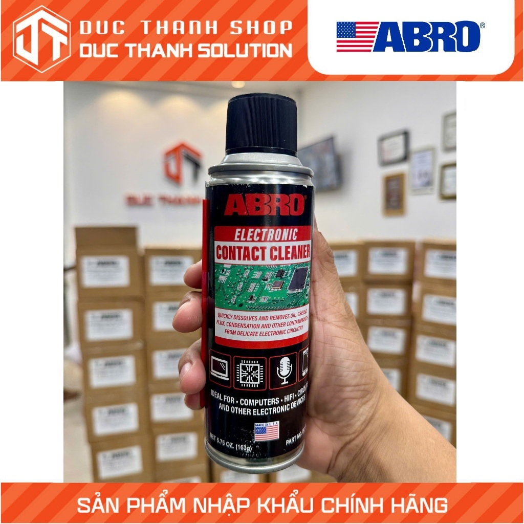 Dung Dịch Vệ Sinh Tiếp Điểm, Bo Mạch Điện Tử ABRO EC-533 Electronic Contact Cleaner