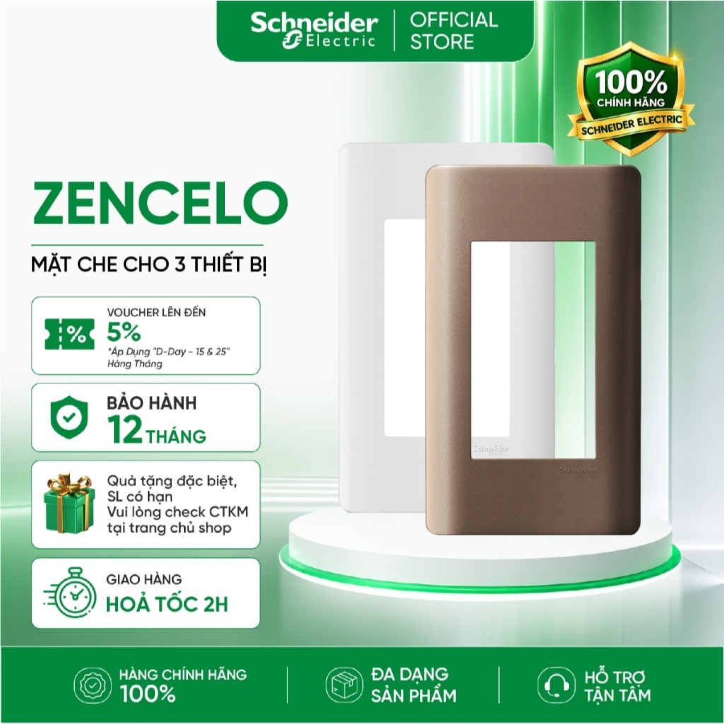 Mặt che cho 1 2 3 thiết bị size S M L dòng Zencelo Schneider A8401L_WE_G19 A8401L_SZ_G19