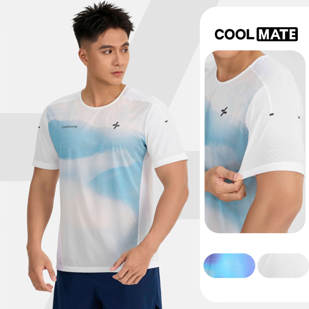[MỚI]Áo thun nam thể thao chạy bộ Cloud Fade, Blur Exdry Advance Motion siêu nhẹ, thoáng khí, thấm hút tốt Coolmate