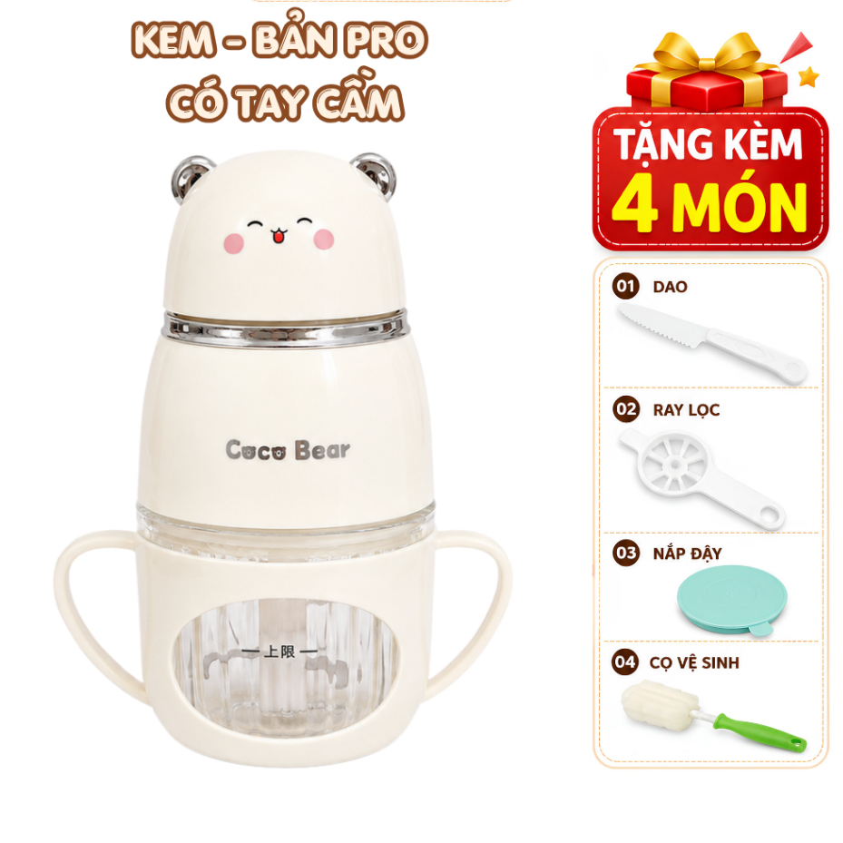 Máy xay ăn dặm Mooki, Cối Thủy Tinh, Lưỡi Dao inox Xay Nhanh, Nhuyễn Mịn MK888 - UpinShop
