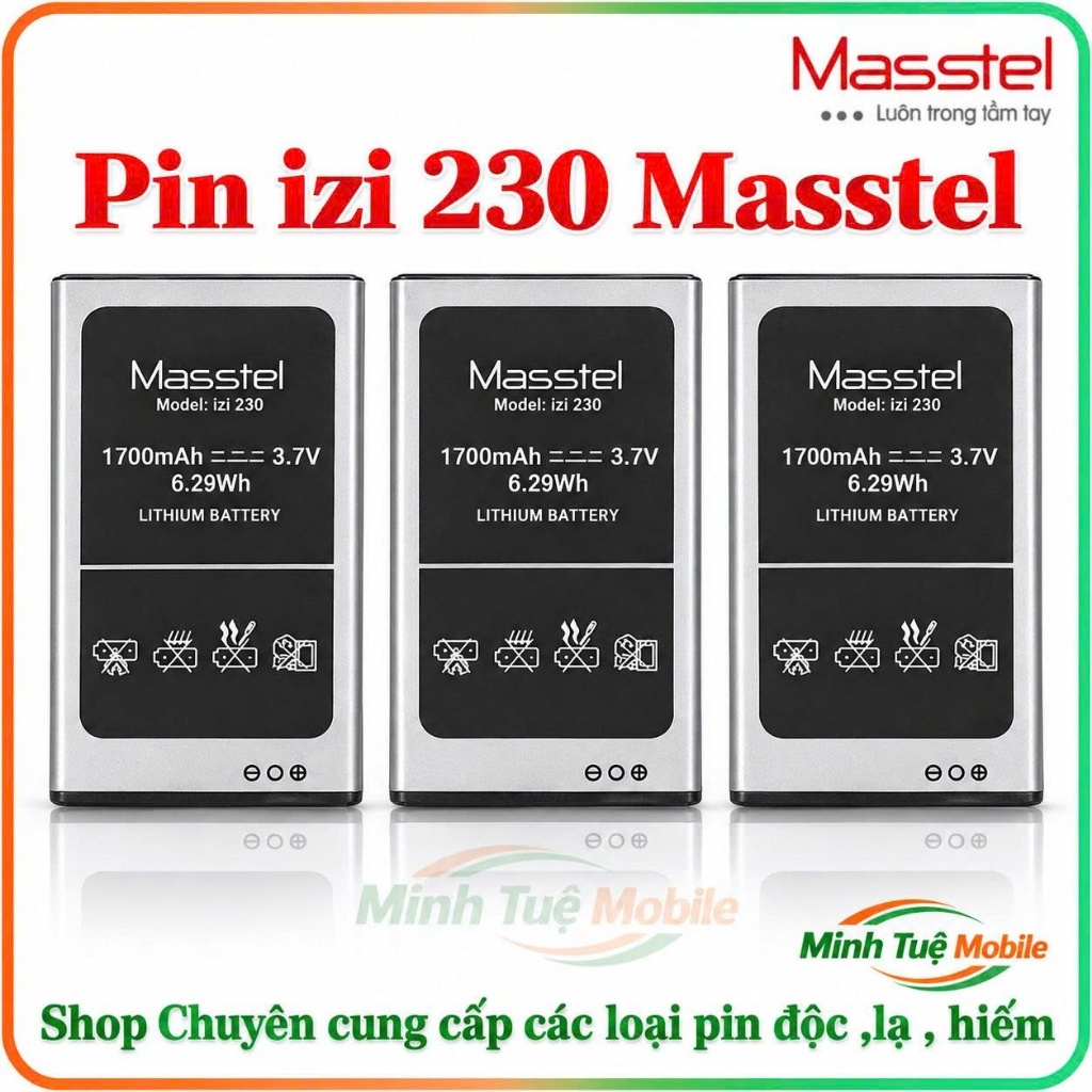 Pin Masstel IZI 230 – Pin Mới Dùng Thay Thế