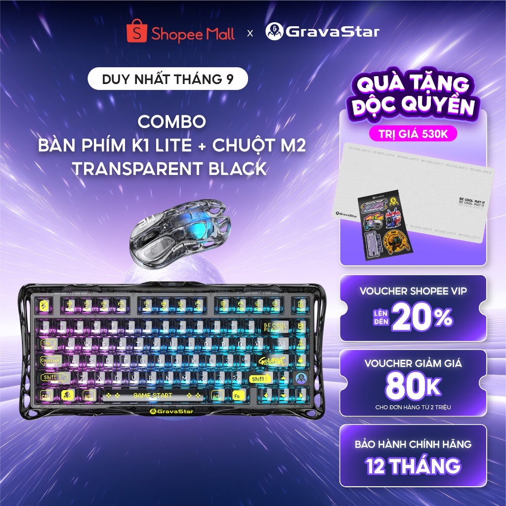 Bộ bàn phím và chuột Gaming Mercury K1 Lite và Chuột Gaming dành chuyên cho game thủ