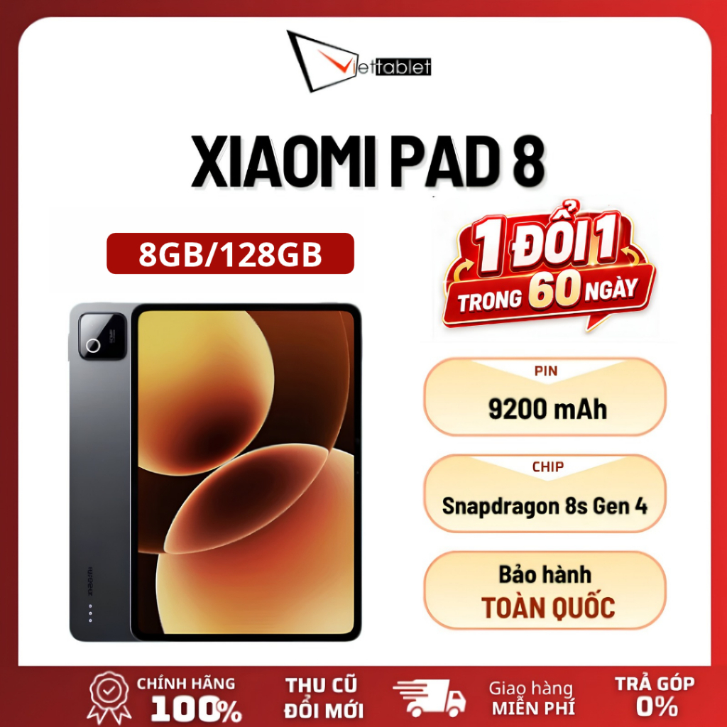 Máy Tính Bảng Xiaomi Pad 8 |8GB - 128GB|, |8GB-256GB| - [Hàng Chính Hãng / Nguyên Seal / Tặng Bao Da]
