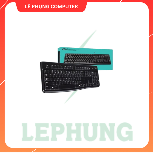 Bàn phím có dây  Logitech k120 | Kết nối cổng USB | Dây dài 1.5m | Bền bỉ, chống tràn | Bảo hành 3 n