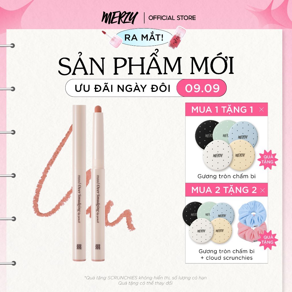 Chì Kẻ Viền Môi Merzy Mood Over Smudging Lip Pencil 0.9g
