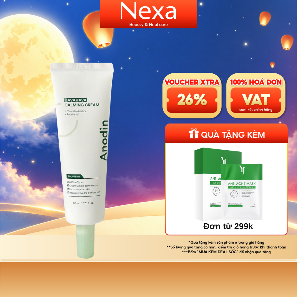 Kem dưỡng làm dịu và cấp ẩm sâu Anodin Kavakava Calming 80g - Hàng chính hãng