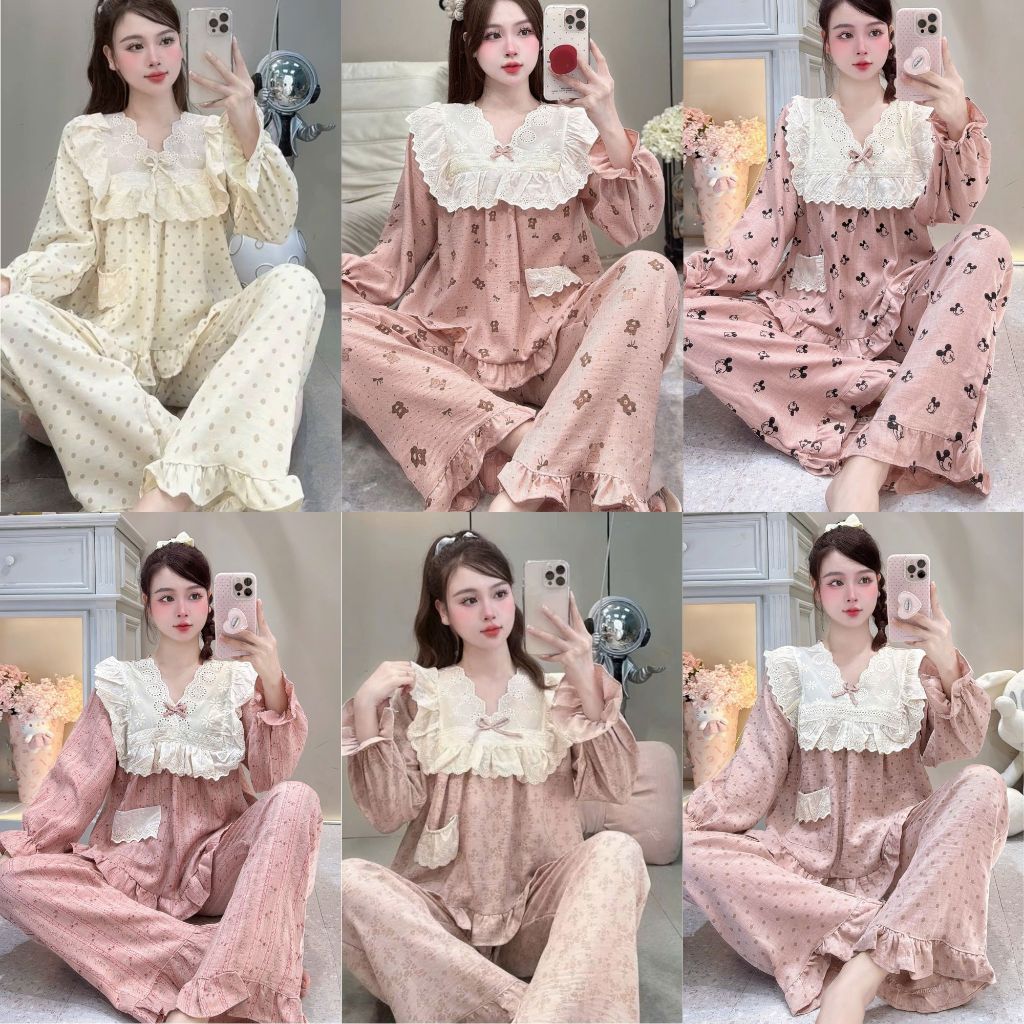 [MẪU THU ĐÔNG] Bộ Đồ Ngủ Nữ JUSOKA Pijama Chất Liệu Đũi Mây Siêu Mềm Mịn Kiểu Dáng Thoải Mái Cho Nữ 