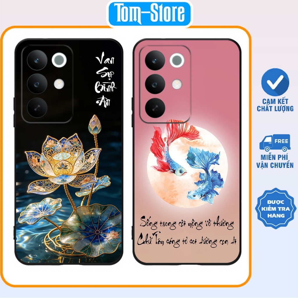 Ốp lưng Realme C85 / Realme C85 Pro in hình hoa sen vạn sự bình an