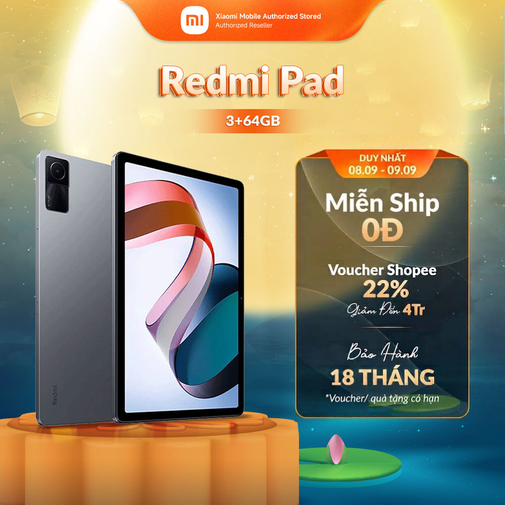 Máy tính bảng Redmi Pad (3+64GB) | Màn hình LCD IPS 10.61" 90Hz 2K | MediaTek Helio G99 | Pin 8000mAh