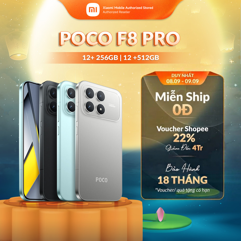 Điện thoại POCO F8 Pro (12+256GB | 12+512GB) | Màn POCO HyperRGB AMOLED 6.59" 120H